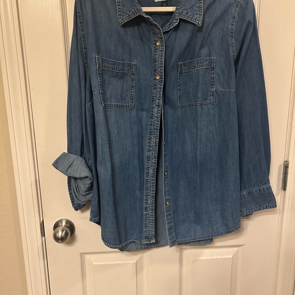 Universal Thread Blue Denim Shirt 2x